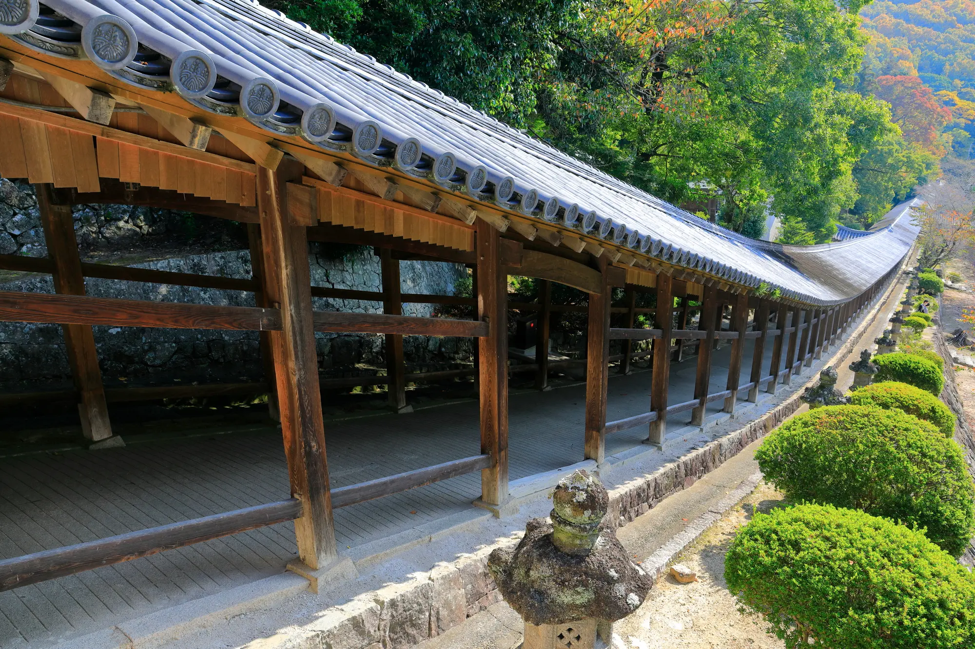 岡山　縁結びパワースポット：第3位　吉備津神社　回廊